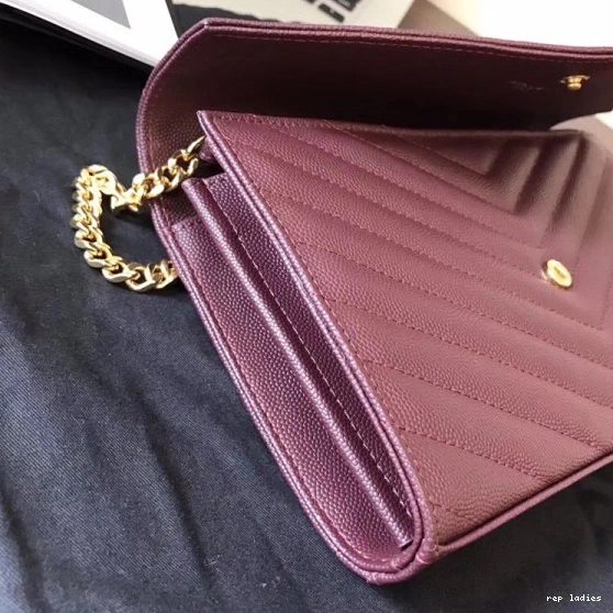 Rep ladies REP CASSANDRE CHAIN YSL MATELASSÉ WALLET 0817
